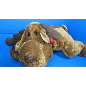 Wishpets 2005 Floppy Maxwell The Moose Laying Down Plush 20" Red Bandana w/Tag